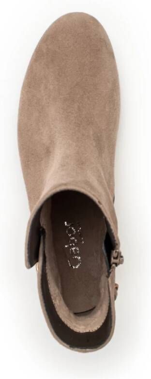 Gabor Velvet Sand Enkellaarzen Beige Dames