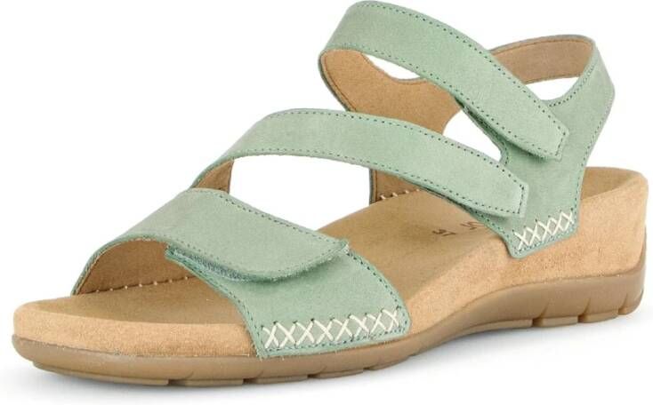 Gabor Verstelbare Velcro Strap Dames Sandaal Groen Green Dames