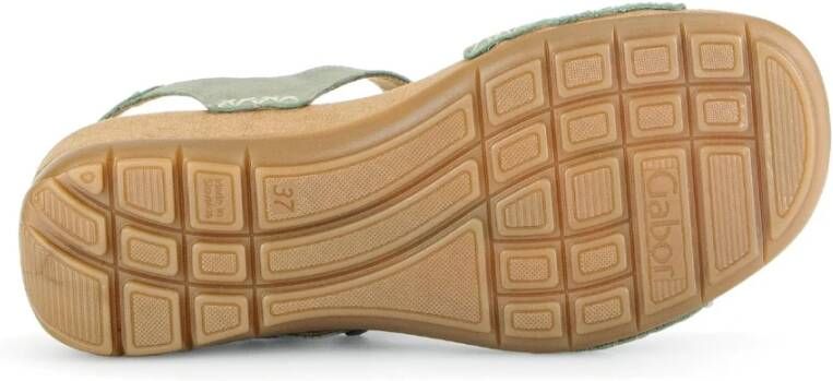 Gabor Verstelbare Velcro Strap Dames Sandaal Groen Green Dames