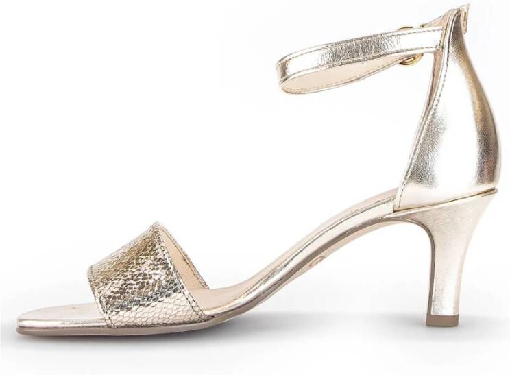 Gabor Whisper Metallic Hak Sandalen Yellow Dames