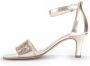 Gabor Gouden leren reptielenprint sandalen Yellow Dames - Thumbnail 10