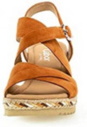 Gabor Wig sandalen in velours leer voor dames