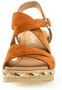 Gabor Wig sandalen in velours leer voor dames - Thumbnail 2