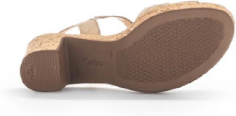 Gabor Wig sandalen voor dames in effen kleuren