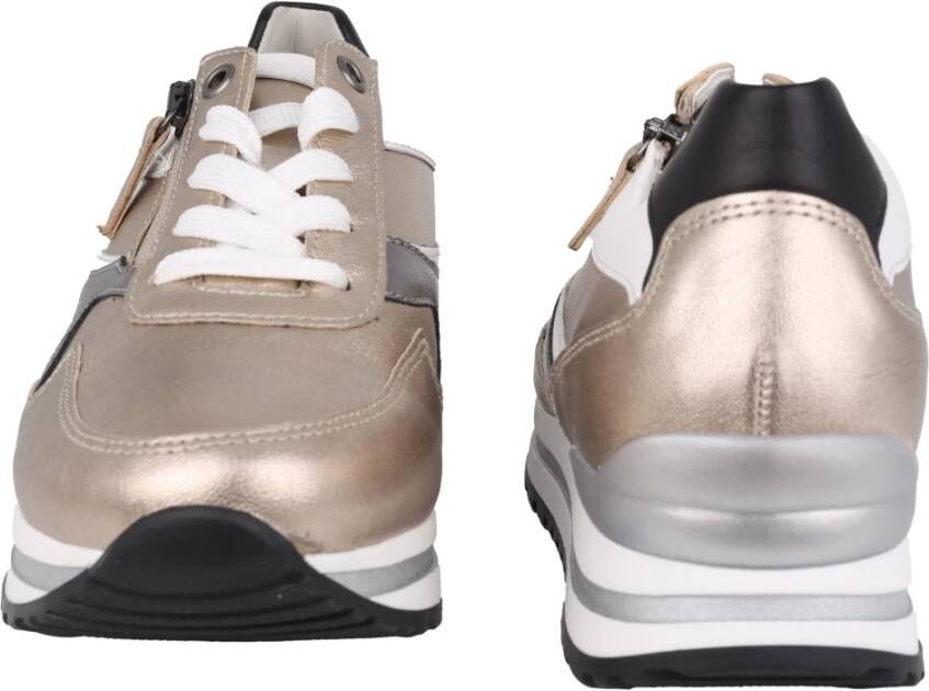 Gabor Wijde pasvorm vetersneaker Zilver mix Multicolor Dames