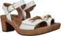 Gabor Wit leren sandalette met houten kraal White Dames - Thumbnail 3