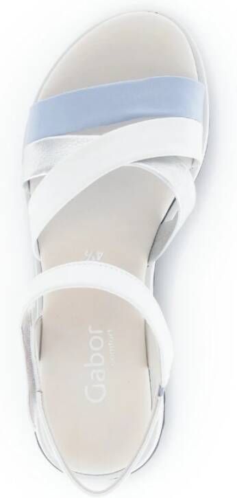 Gabor Witte damessandaal met klittenbandsluiting Multicolor Dames