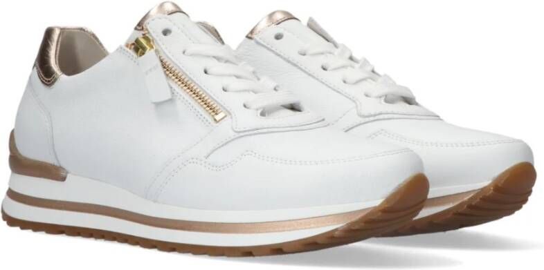 GABOR Lage Sneakers Dames 528 Maat: 43 Materiaal: Leer Kleur: Wit - Foto 3
