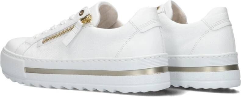 Gabor Witte lage sneakers met plateauzool