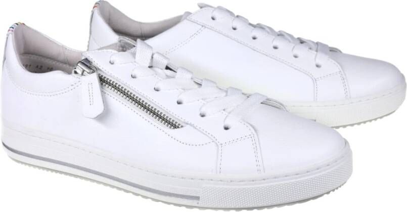 Gabor Witte Leren Dames Sneaker Makkelijk aan te trekken White Dames