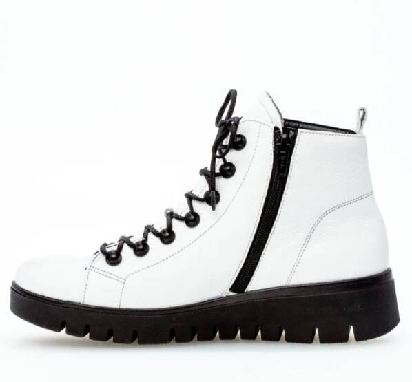 Gabor Witte leren hoge sneakers White Dames