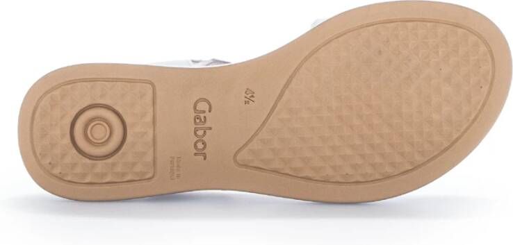 Gabor Witte leren sandalen
