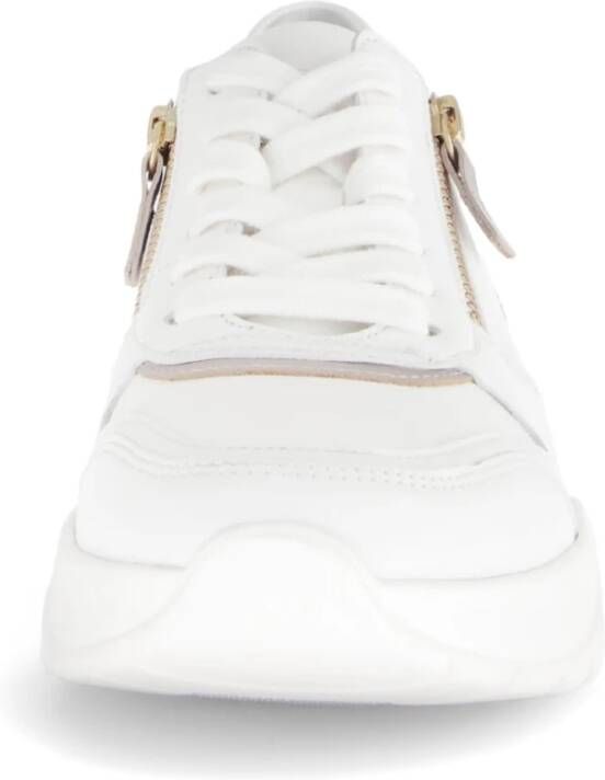 Gabor Witte Leren Sneakers Klassieke Herinterpretatie White Dames