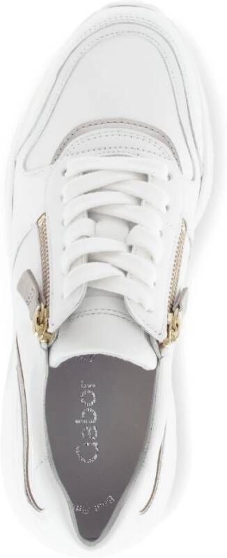Gabor Witte Leren Sneakers Klassieke Herinterpretatie White Dames