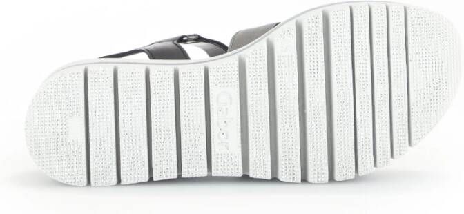 Gabor Zilveren Leren Mix Sandalen Multicolor Dames