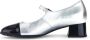 Gabor Zilveren zwarte leren combinatie pumps Multicolor Dames - Thumbnail 2