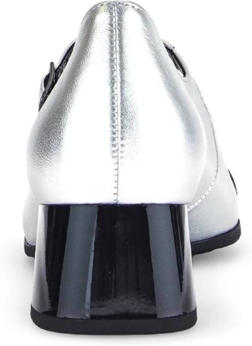 Gabor Zilveren zwarte leren combinatie pumps Multicolor Dames