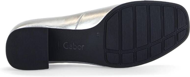 Gabor Zilveren zwarte leren combinatie pumps Multicolor Dames