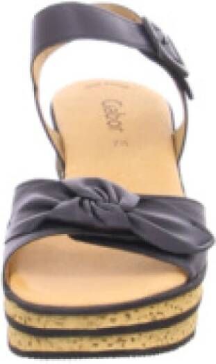 Gabor Zwarte dames sleehak sandalen