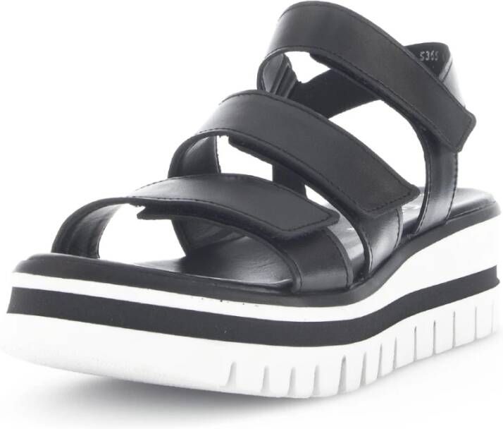 Gabor Zwarte Damessandaal Licht Comfortabel Black Dames