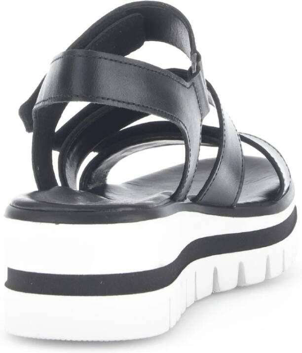 Gabor Zwarte Damessandaal Licht Comfortabel Black Dames