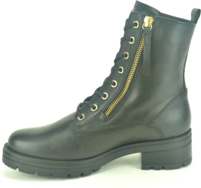 Gabor Zwarte Enkellaars met Ritsdetail Black Dames
