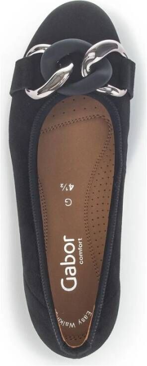 Gabor Zwarte Gesloten Ballerina's Dames Schoenen Black Dames