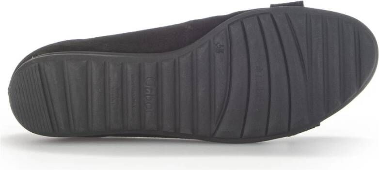Gabor Zwarte Gesloten Ballerina's Dames Schoenen Black Dames