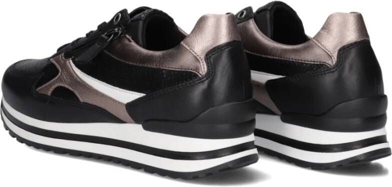 Gabor Zwarte Lage Sneakers Stijlvol Model
