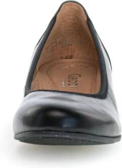 Gabor Zwarte Leren Ballerina Schoenen Black Dames