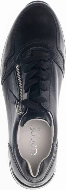 Gabor Zwarte Leren Basket Schoenen Black Dames