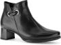 Gabor Zwarte Leren Comfort Enkellaarzen Black Dames - Thumbnail 4