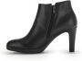 Gabor Zwarte Leren Enkellaarzen Black Dames - Thumbnail 3