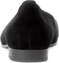 Gabor Zwarte Leren Hakken Retro Stijl Black Dames