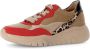 Gabor Zwarte Leren Lage Sneaker Mix Multicolor Dames - Thumbnail 2