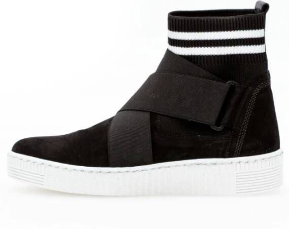 Gabor Zwarte Nubuck Chelsea Boots Black Dames