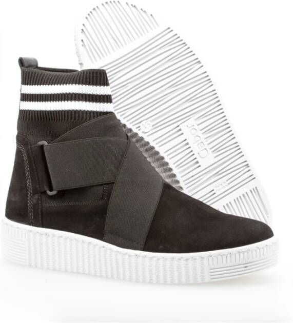 Gabor Zwarte Nubuck Chelsea Boots Black Dames