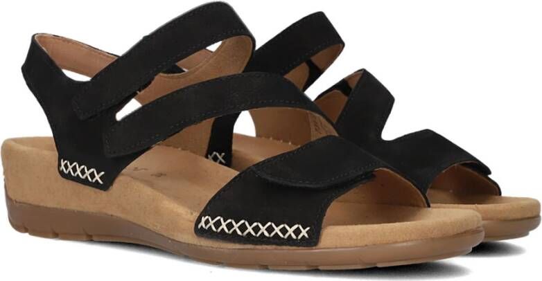 Gabor Zwarte Sandaal 734.1 Stijlvol Comfort Black Dames