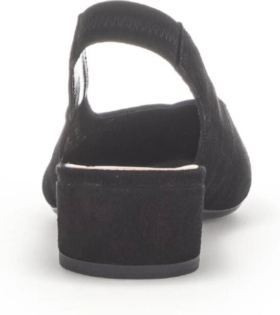 Gabor Zwarte suède leren achterband pumps Black Dames