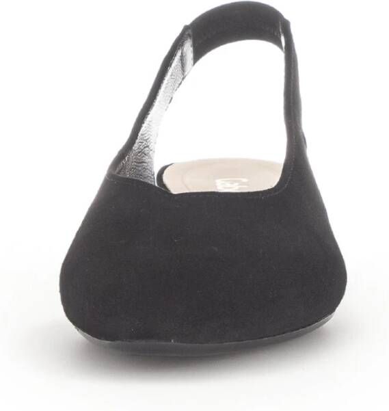 Gabor Zwarte suède leren achterband pumps Black Dames