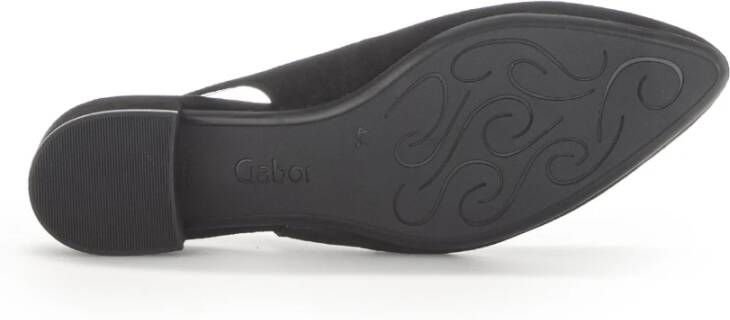 Gabor Zwarte suède leren achterband pumps Black Dames