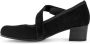 Gabor Zwarte Velours Klassieke Trotteur Schoenen Black Dames - Thumbnail 8