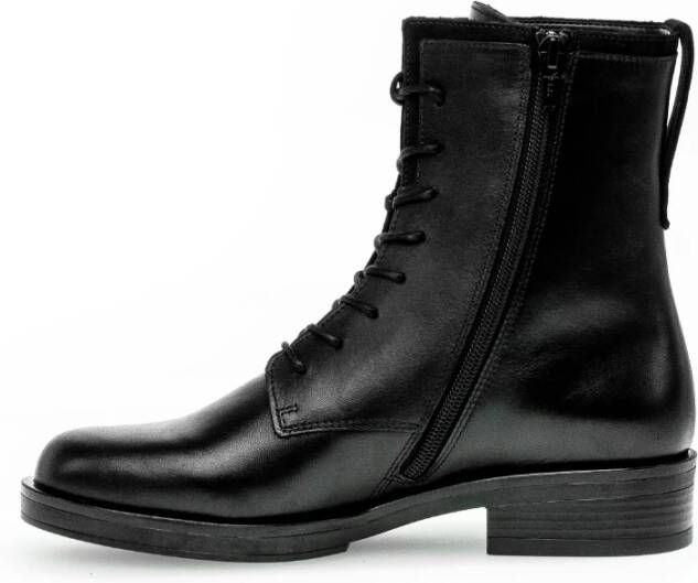 Gabor Zwarte veterschoenen in leren combinatie Black Dames