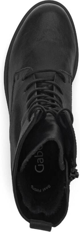 Gabor Zwarte veterschoenen in leren combinatie Black Dames