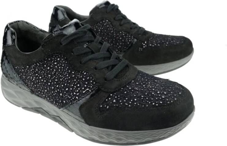 Gabor Zwarte wandelsneaker voor vrouwen Black Dames