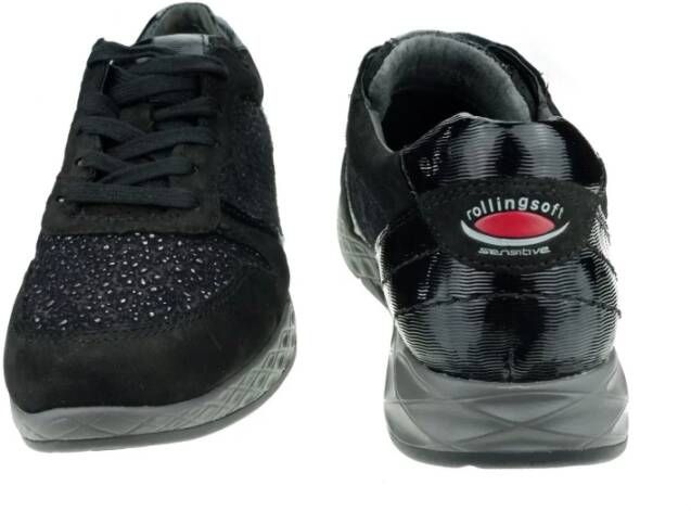 Gabor Zwarte wandelsneaker voor vrouwen Black Dames