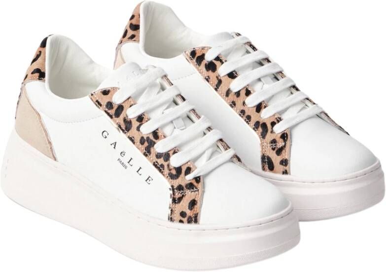 Gaëlle Paris Animalier Sneakers Addict in Action Leer