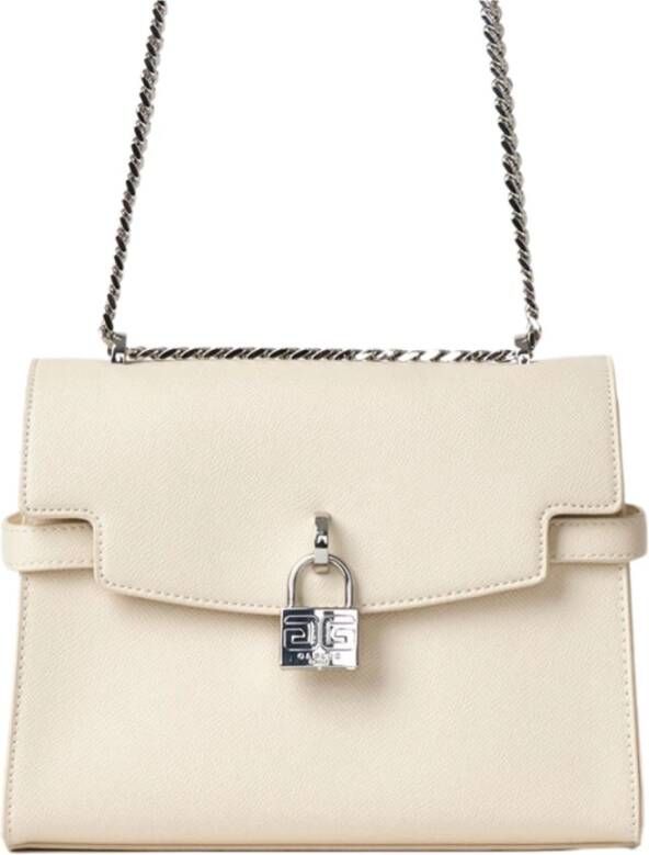 Gaëlle Paris Beige Glad Eco-leer Slot Schoudertas