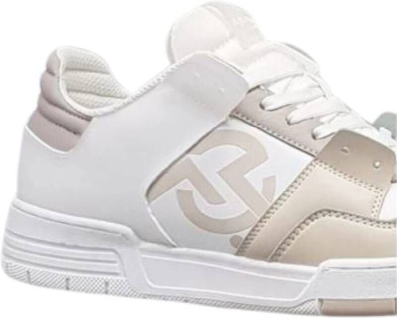 Gaëlle Paris Heren Sneakers met logo en vetersluiting Beige Heren