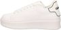 Gaëlle Paris Sportieve Witte Veterschoenen Logo Detail White Dames - Thumbnail 4